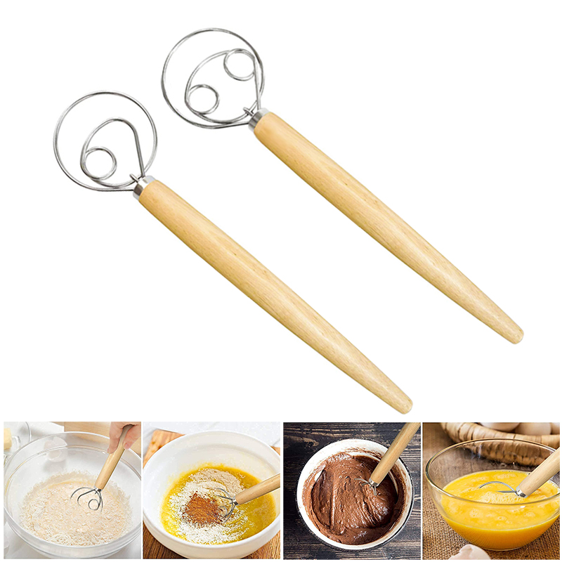 Kitchen Baking Blender - 大型ハンドデンマーク生地泡立て器パンミキサーステンレス鋼ケーキペストリー生地ミキサースティック卵ビーターキッチンベーキングブレンダーツール