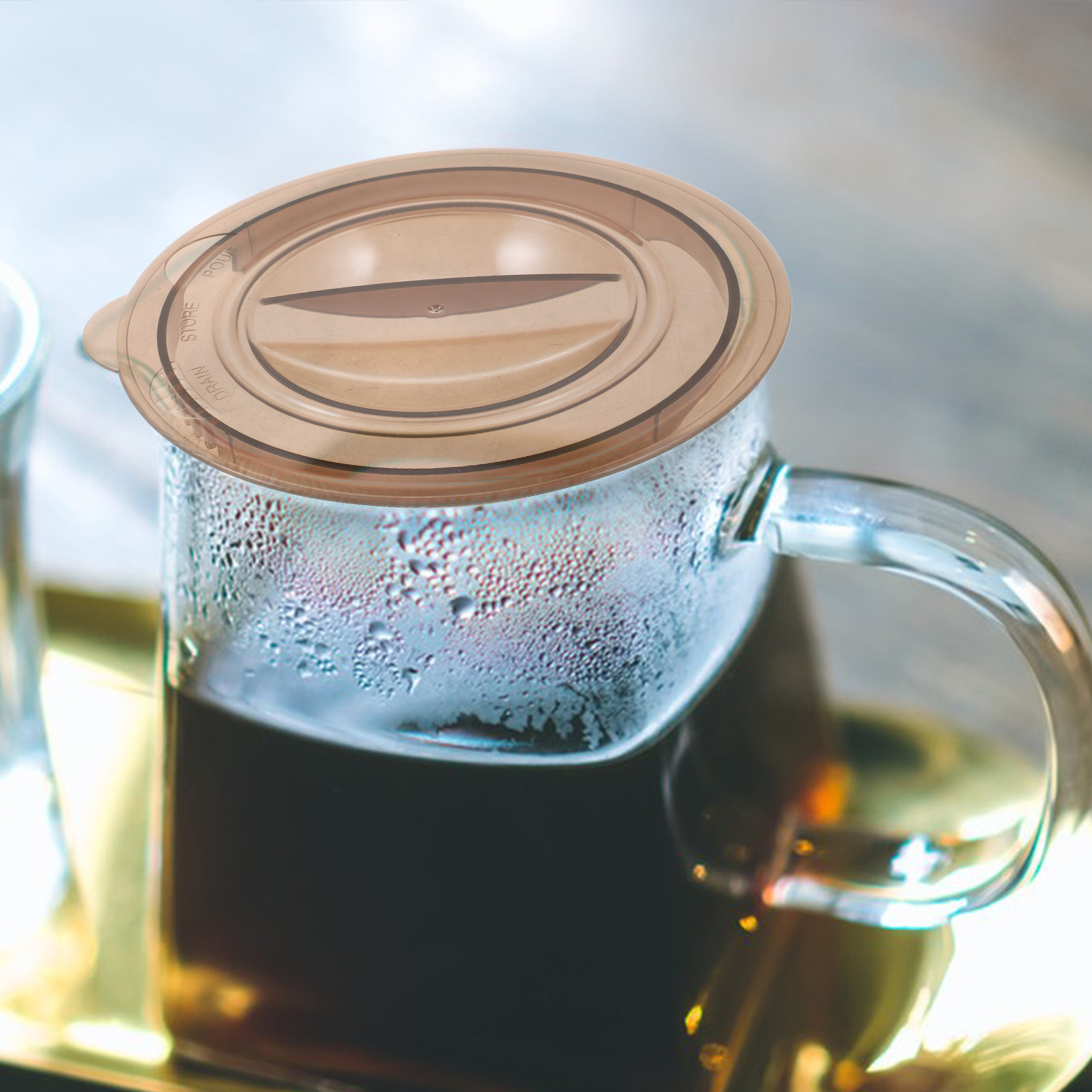 Kitchen Baking Soda - 計量カップ ガラス製計量カップ用プラスチック蓋 ベーキング クッキング キッチンアクセサリー 防塵カバー
