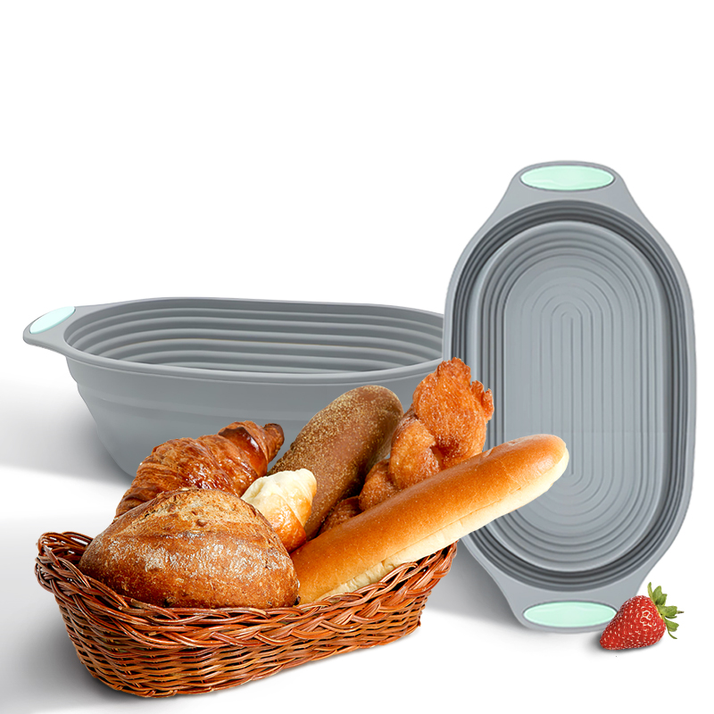 Kitchen Accessories For Baking - 1PC シリコン製折りたたみ式バンネットパン発酵バスケット - サワードウパン焼きボウル食品グレードキッチンアクセサリー