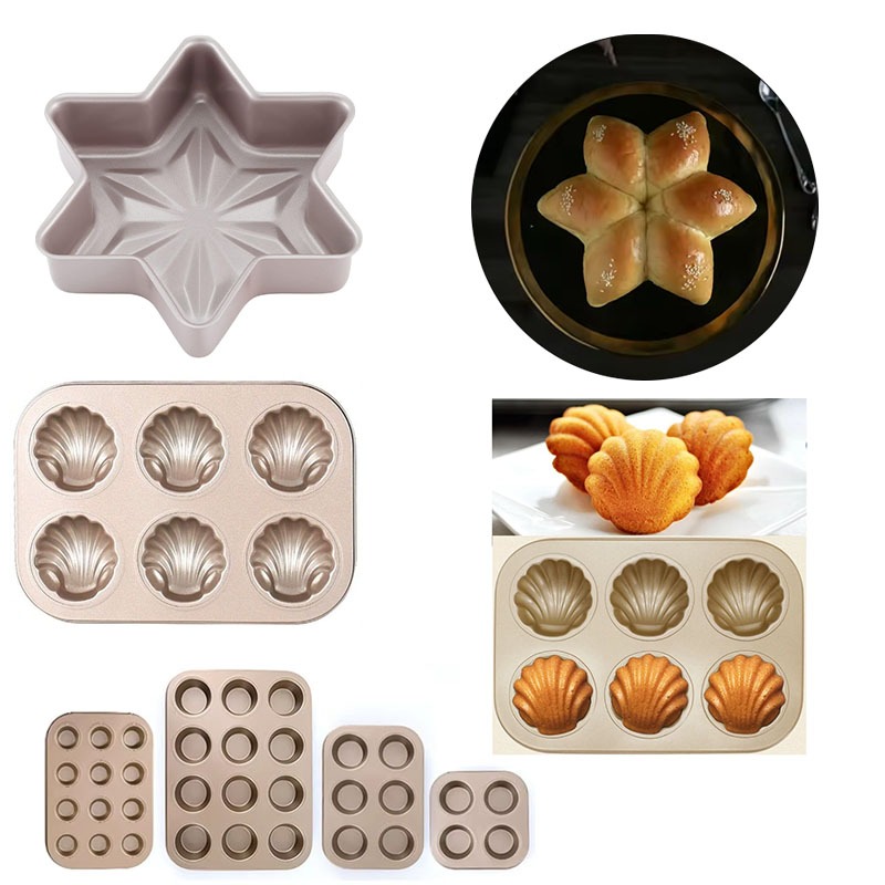 Kitchen Essentials Baking Tray - 耐久性のある焦げ付き防止カップケーキパン、マフィントレイ、カップケーキ用炭素鋼ベーキングモールド、マフィン、ビスケット、キッチンの必需品