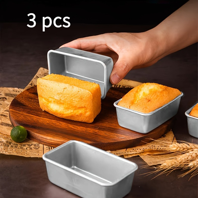 Kitchen Essentials Baking Tray - 3個セット エアフライヤー用ベーキングモールド、ケーキ、クッキー、パン用のノンスティックアルミトレイ、長方形ベーキングパン、キッチンベーキング必需品