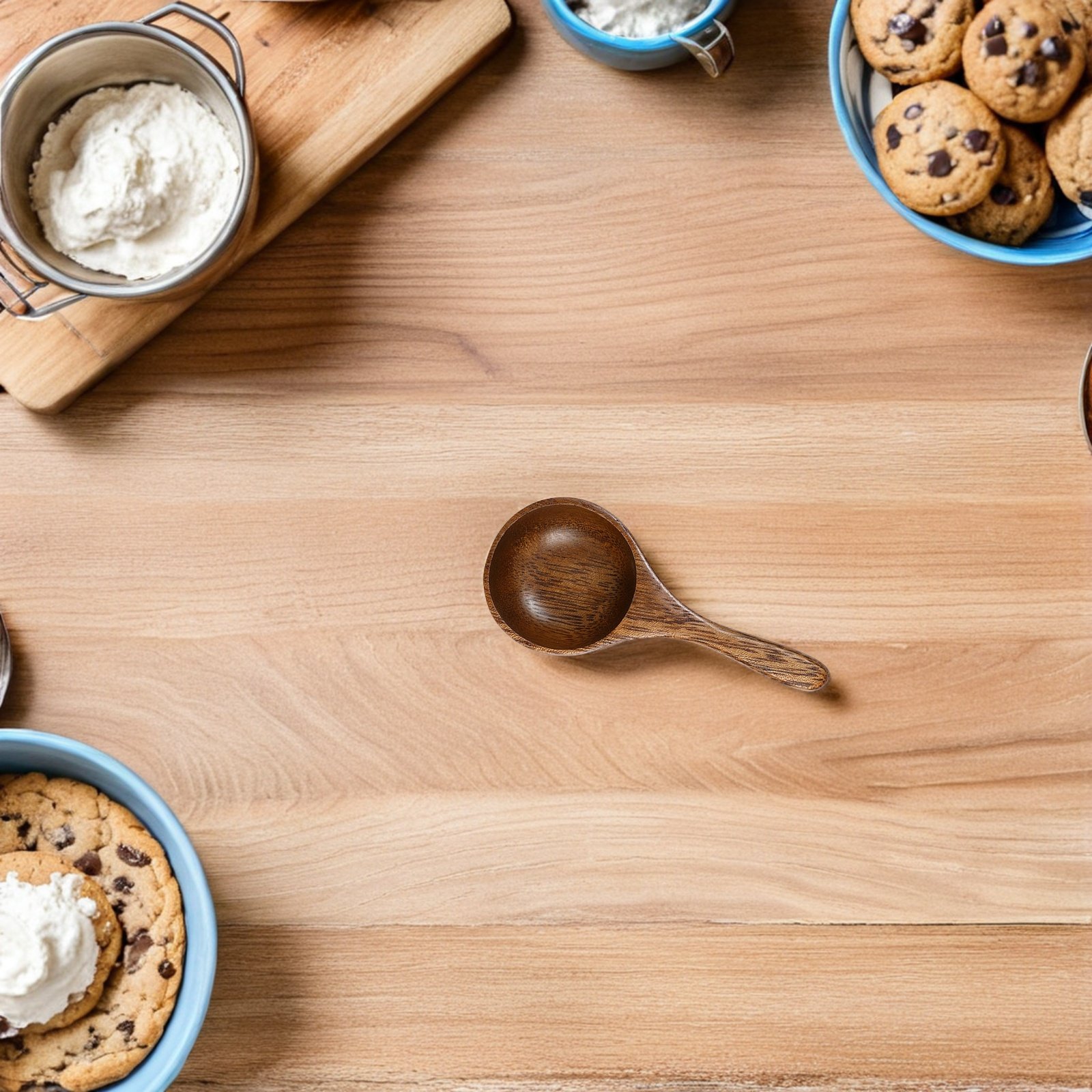 Kitchen Baking Soda - 木製計量スプーン コーヒー豆、粉乳、小麦粉、茶葉、ベーキングソーダ、スパイス、塩、液体調味料用 キッチンスプーンツール