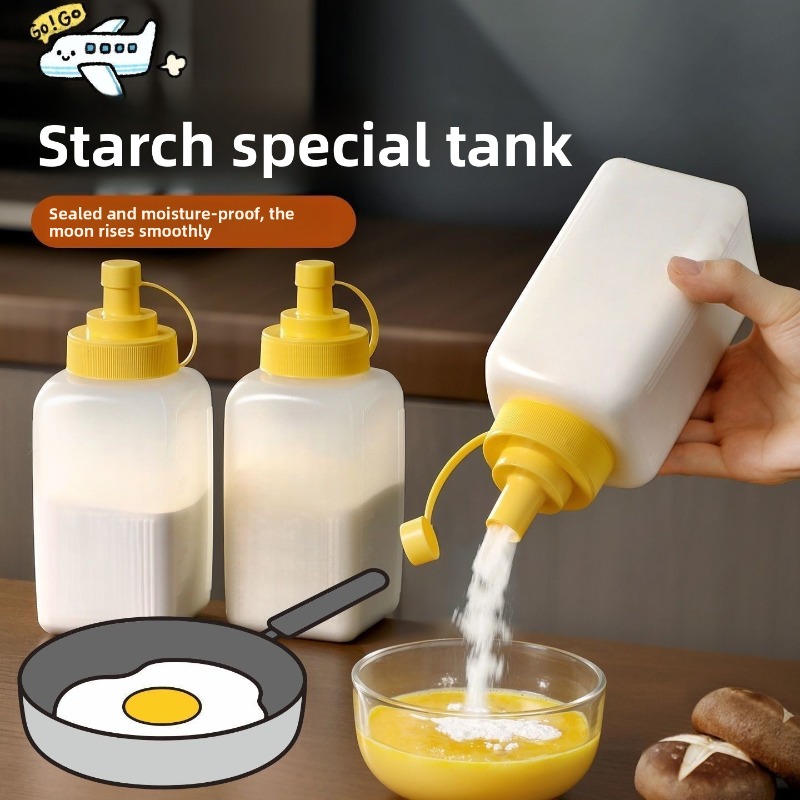 Kitchen Baking Soda - でんぷん保存容器、家庭用小麦粉保存瓶、キッチン用食品グレードプラスチック製重曹・コーンスターチ密閉瓶