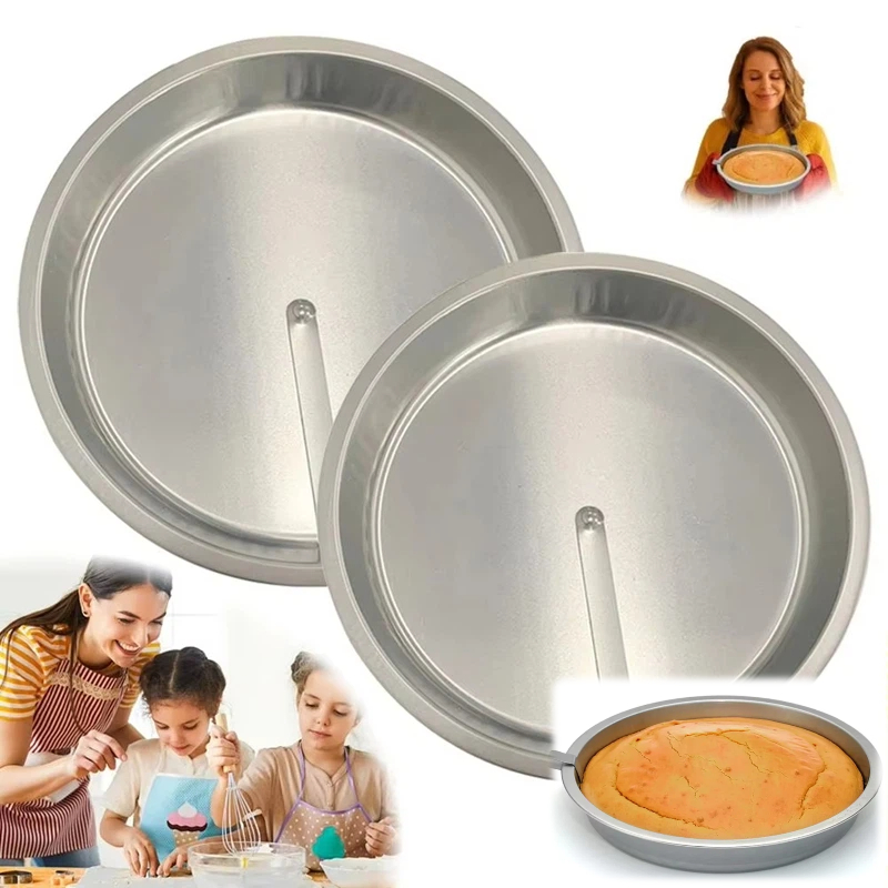 Kitchen Essentials Baking Tray - 耐久性のあるケーキベーキングトレイ、必須のキッチンベーキングツール、最新のノンスティック丸型ケーキパン、完璧な取り出し、DIYベーキングモールド