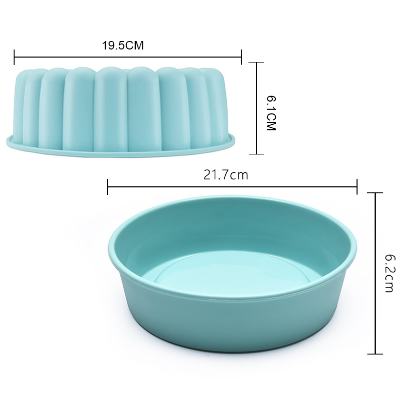 Kitchen Baking Pan Organizer - シリコン製ベーキングトレイオーガナイザー、丸型フラントレイ収納ラック、ストロベリーショートケーキ型、シリコン製キッチンシリコン型