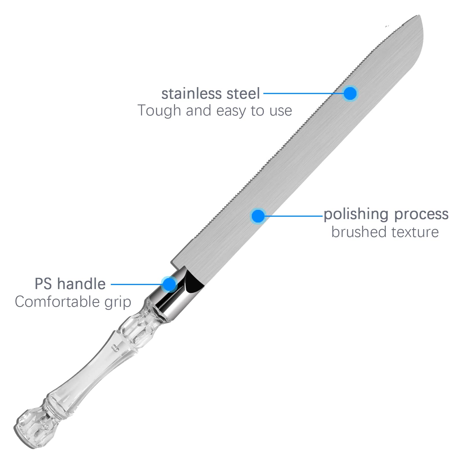 ステンレス鋼の刃のケーキナイフとサーバーセット,クリスタルハ - Offset Spatula Set のレビューと価格