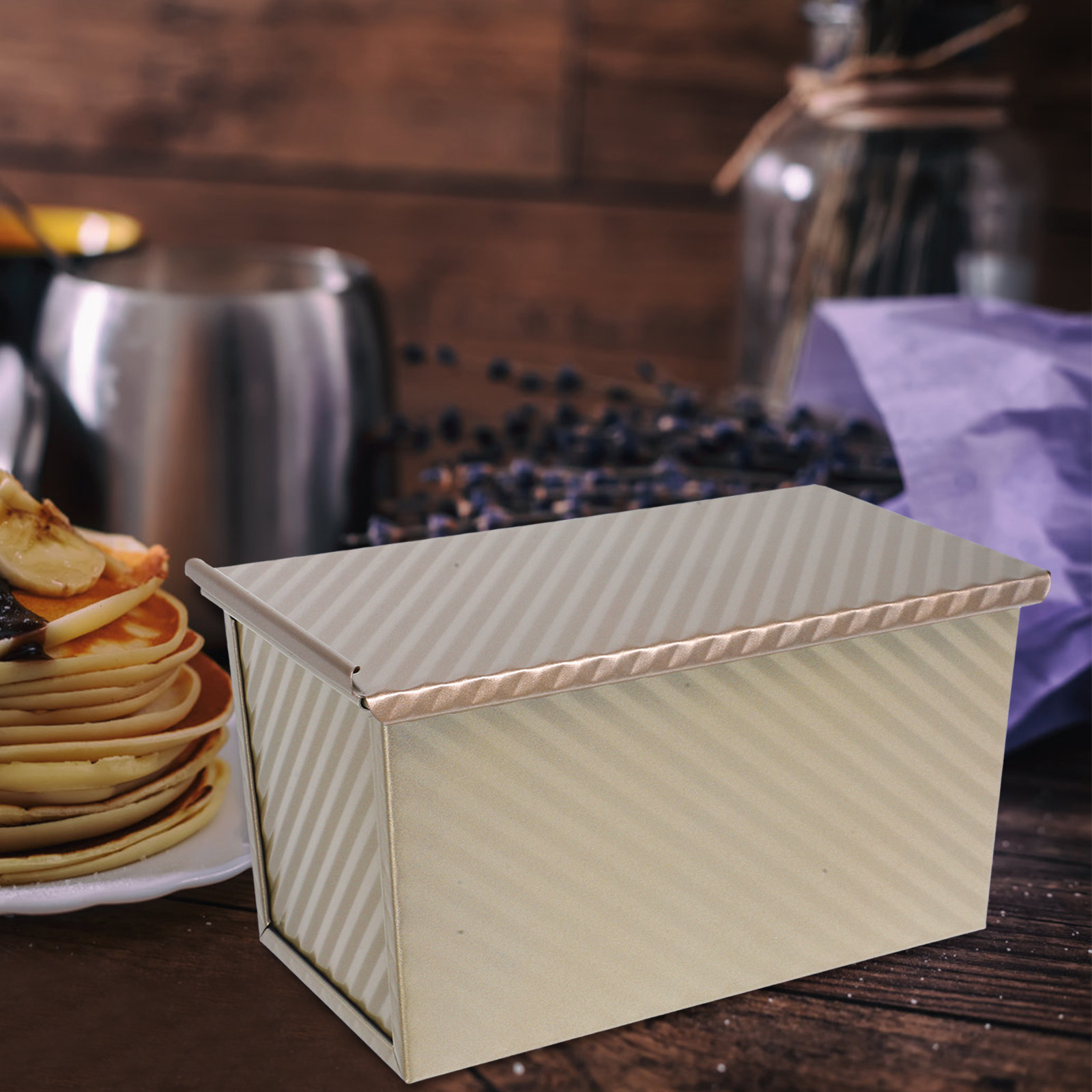 金属製トーストパン型 長方形蓋付きローフパン キッチン用ノン - Kitchen Baking Pan のレビューと価格