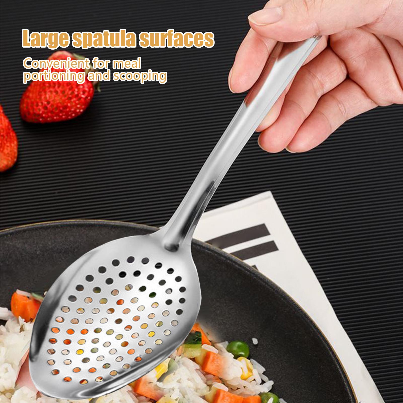 ステンレス鋼の穴あきスプーン 15 インチ ノンスティック調 - Offset Spatula Set のレビューと価格