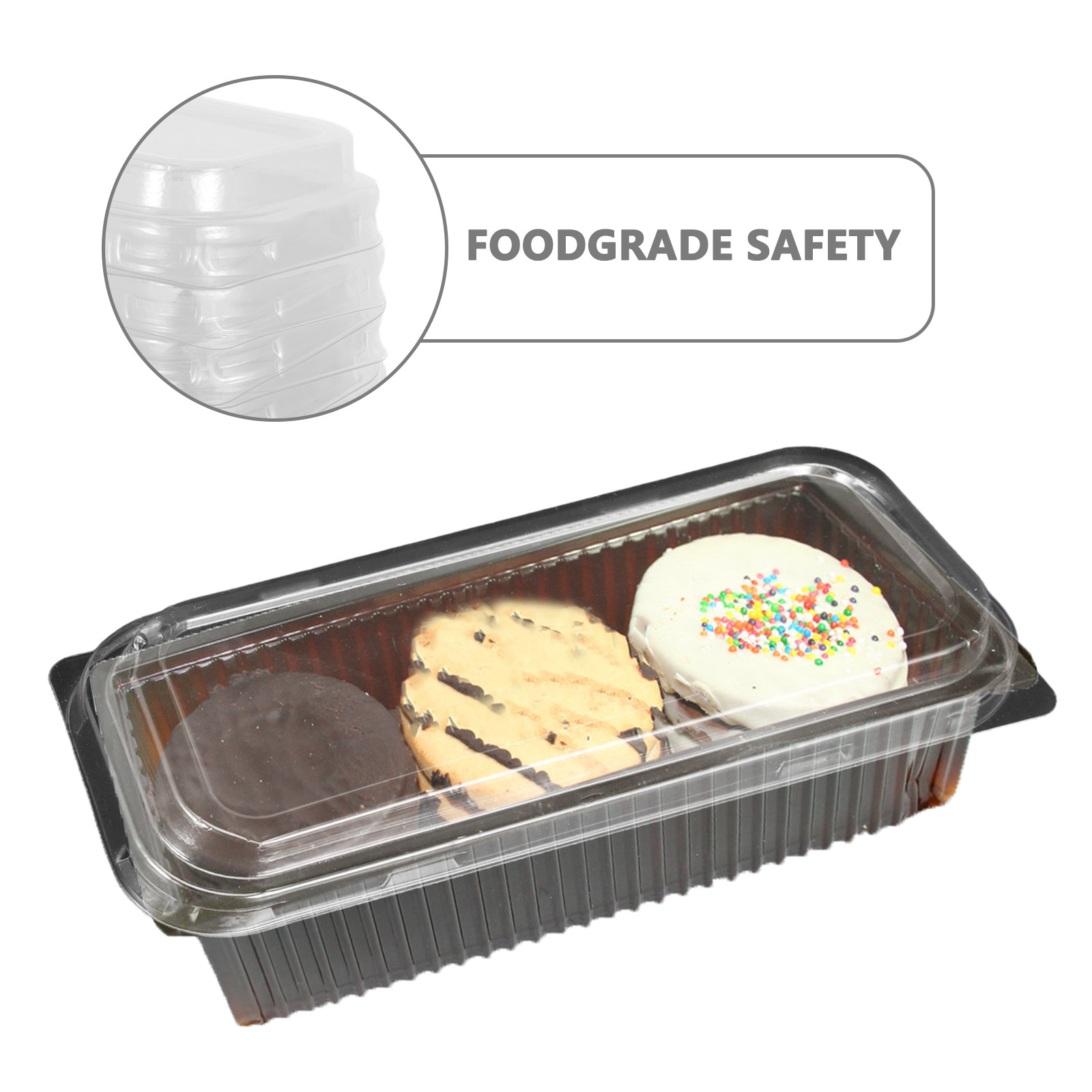 50個入り プラスチック製パン蓋 - 透明な長方形ケーキパン - Kitchen Baking Pan のレビューと価格