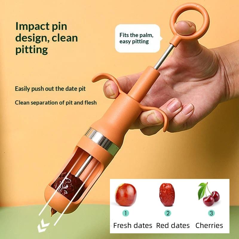 滑り止めハンドル付きチェリー・赤ナツメ種抜きツール 家庭用キ - Kitchen Accessories For Baking のレビューと価格