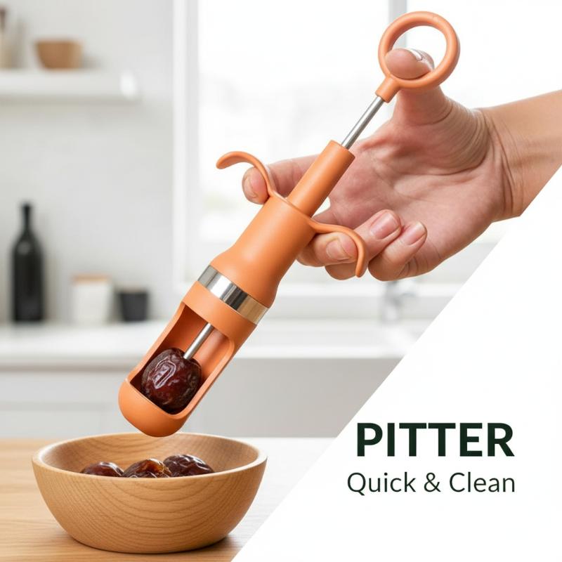 滑り止めハンドル付きチェリー・赤ナツメ種抜きツール 家庭用キ - Kitchen Accessories For Baking のレビューと価格