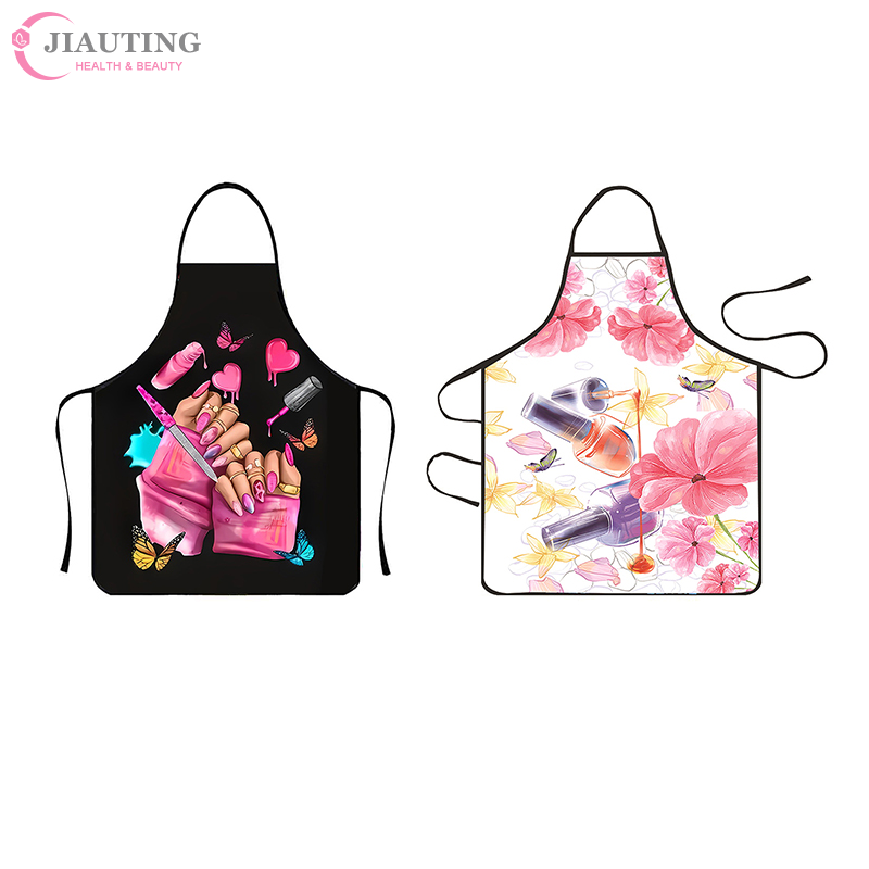マニキュア印刷美容キッチン女性エプロン家庭用クリーニングピナ - Kitchen Baking Cooking のレビューと価格