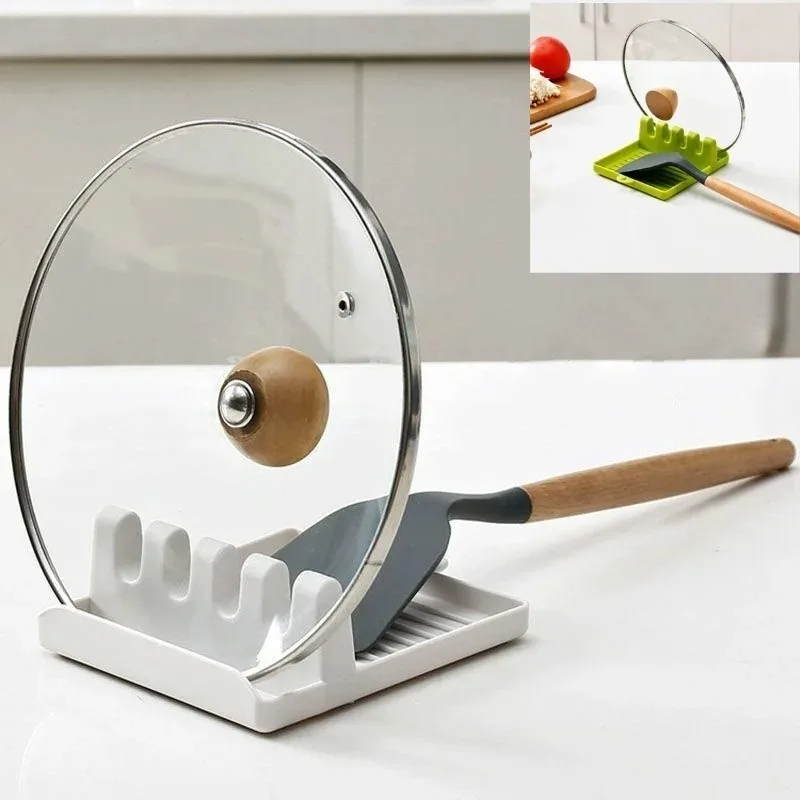 パン蓋ホルダーサポートスプーンポットカバーレストヘラスタンド - Kitchen Baking Pan Organizer のレビューと価格