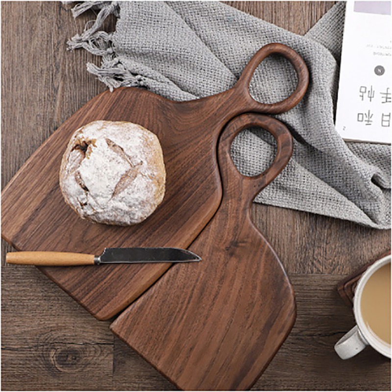 ブラックウォールナット固体まな板木製トレイピザボードまな板キ - Kitchen Baking Trays のレビューと価格
