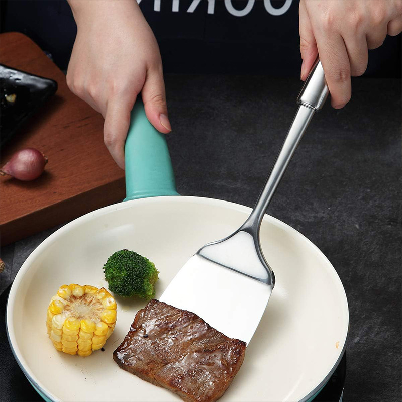 ステンレス製ターナー ロングハンドル スロット付きシャベル  - Offset Spatula Set のレビューと価格