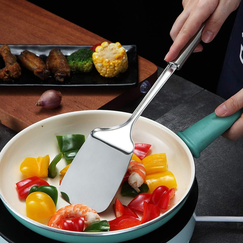 ステンレス製ターナー ロングハンドル スロット付きシャベル  - Offset Spatula Set のレビューと価格