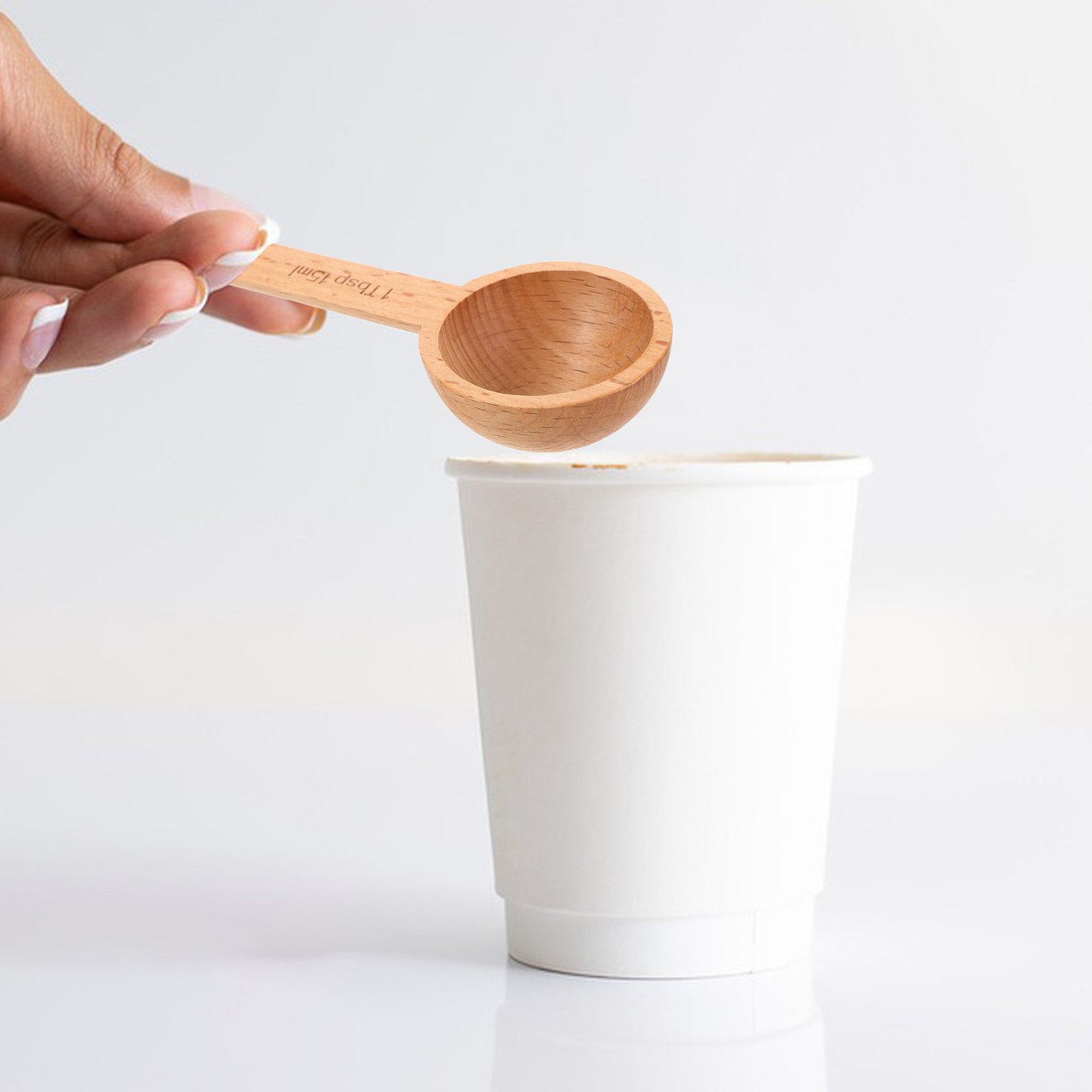 4 個のコーヒースクープ木製計量スプーン 15 ミリリットル - Kitchen Baking Soda のレビューと価格