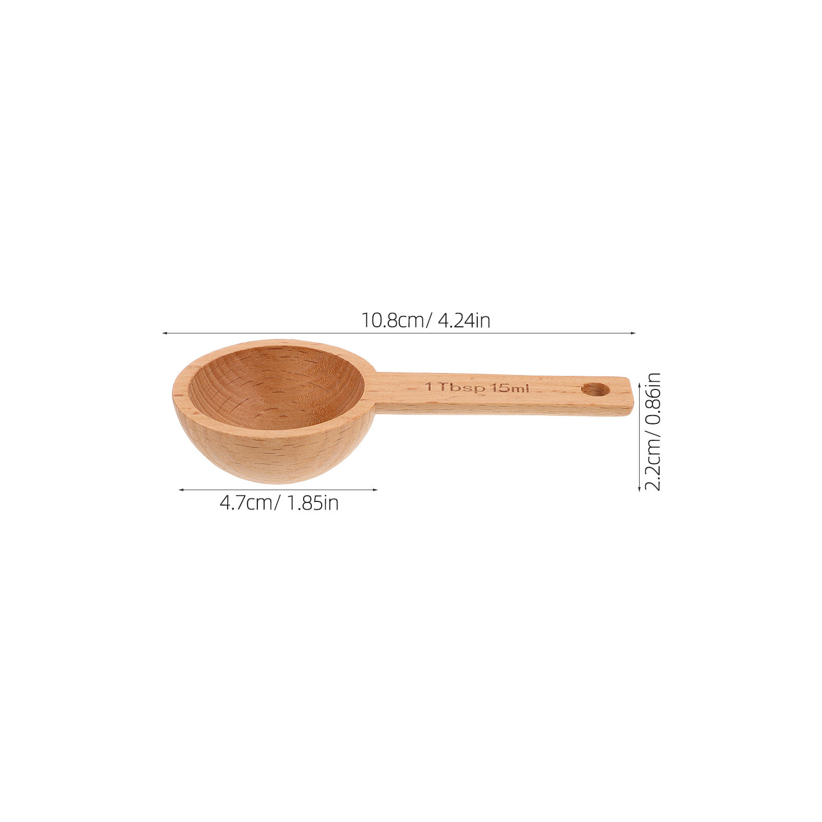 4 個のコーヒースクープ木製計量スプーン 15 ミリリットル - Kitchen Baking Soda のレビューと価格