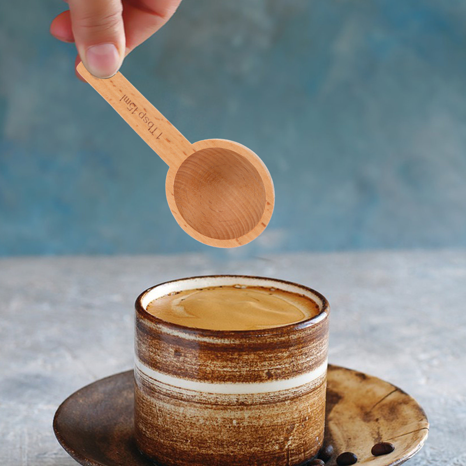 4個入り木製コーヒースクープセット 15ml 小型計量スプー - Kitchen Baking Soda のレビューと価格