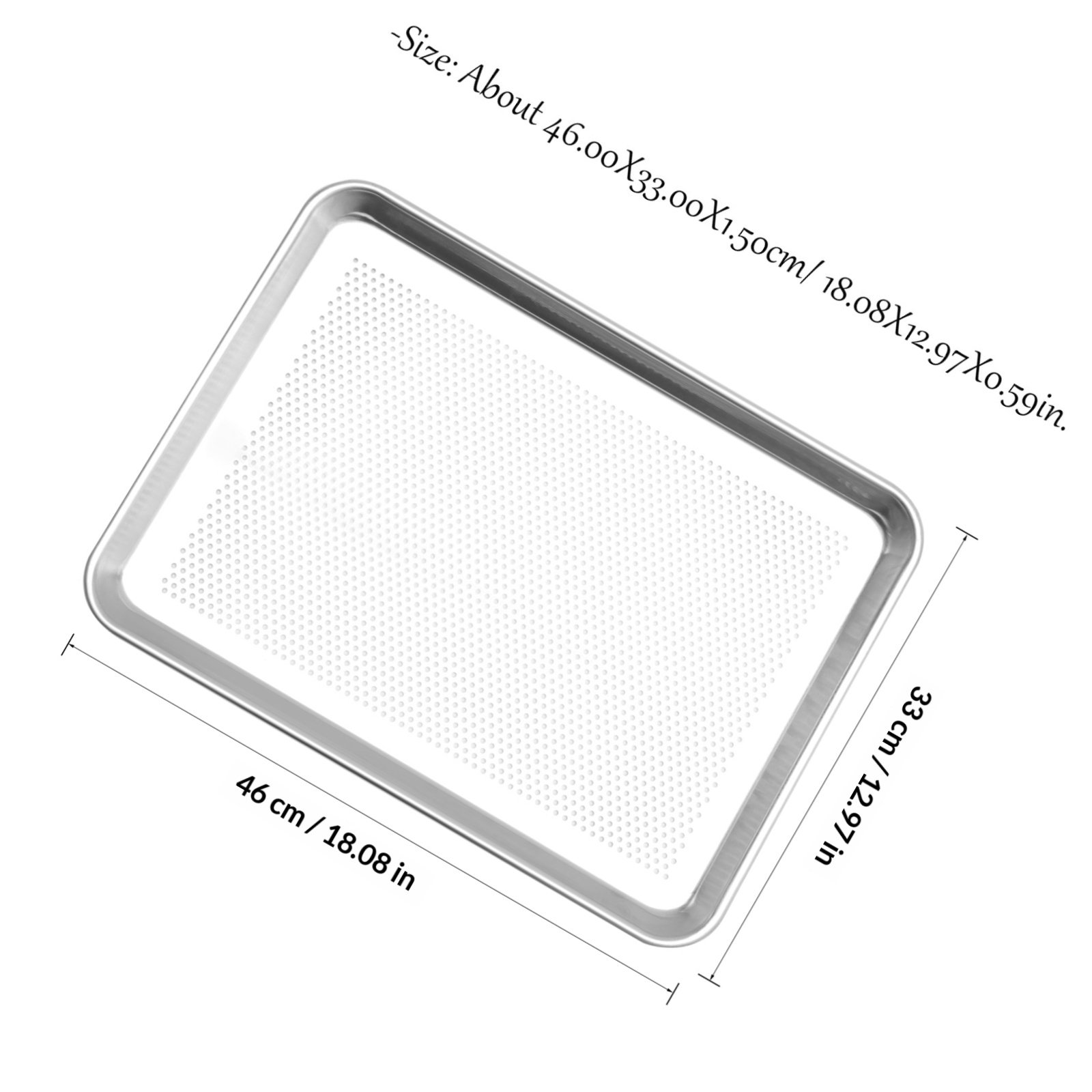 1個入り 防錆アルミ合金製ベーキングトレイ 多用途グリル蒸し - Kitchen Essentials Baking Tray のレビューと価格