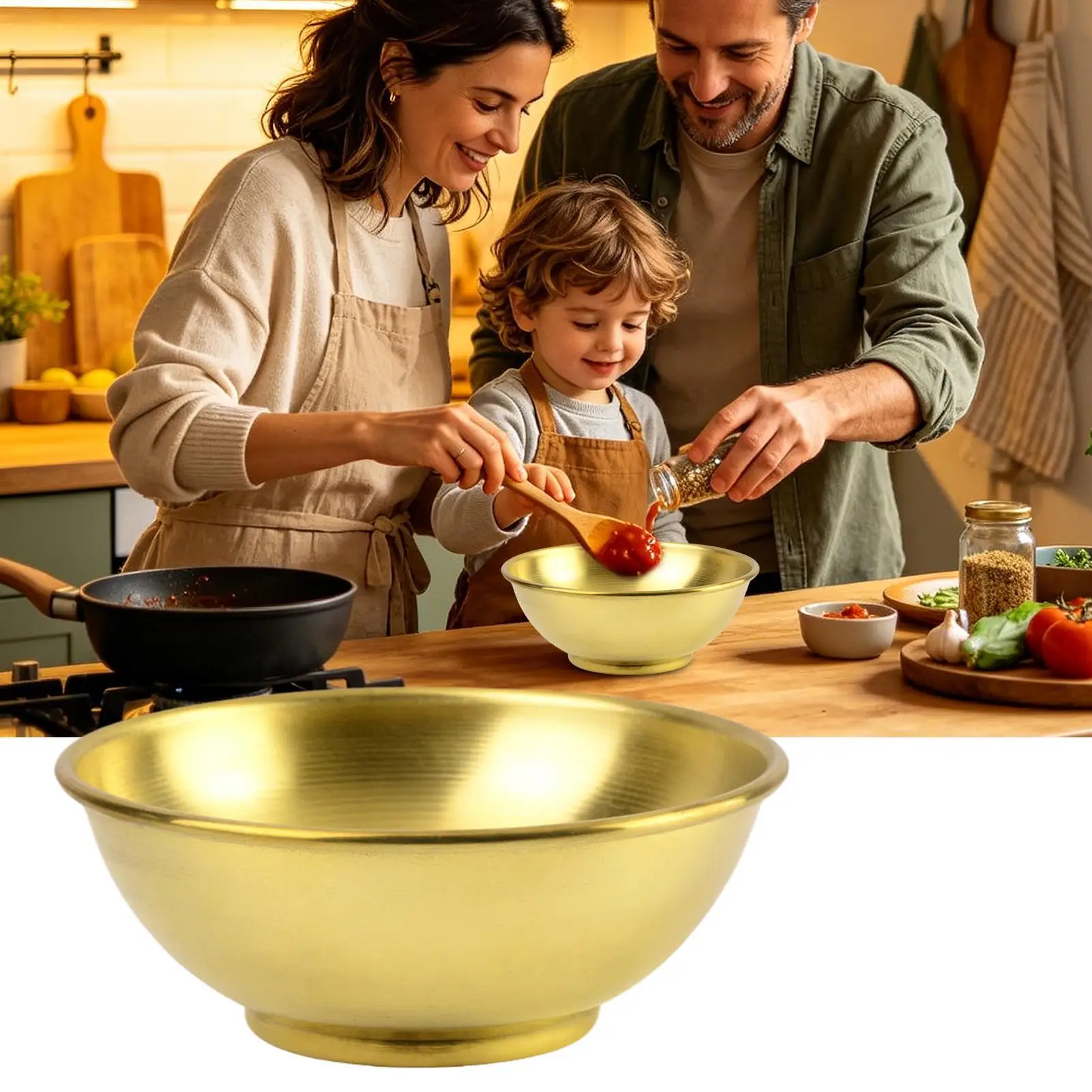 銅製ボウル 大型保存容器 サラダ用銅皿 ホームベーキング サ - Kitchen Baking Cooking のレビューと価格