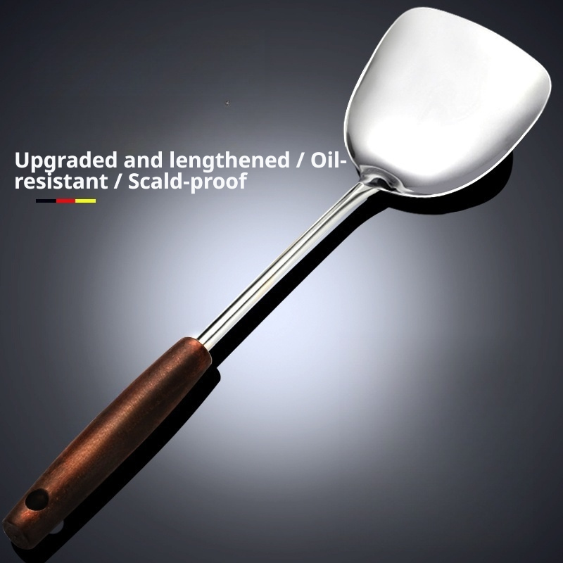 ステンレス製木製ハンドル付きキッチン用品セット、長柄スパチュ - Offset Spatula Set のレビューと価格