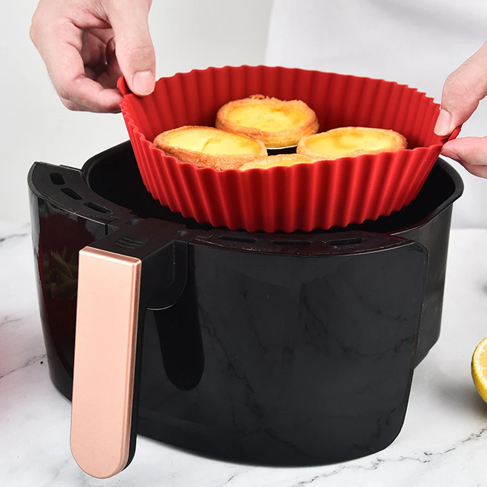丸型エアフライヤーシリコンポット - オーブンベーキングトレ - Kitchen Essentials Baking Tray のレビューと価格