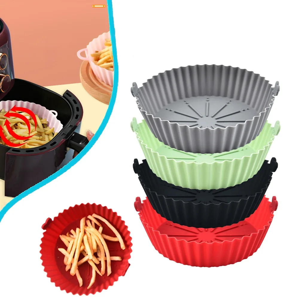 丸型エアフライヤーシリコンポット - オーブンベーキングトレ - Kitchen Essentials Baking Tray のレビューと価格