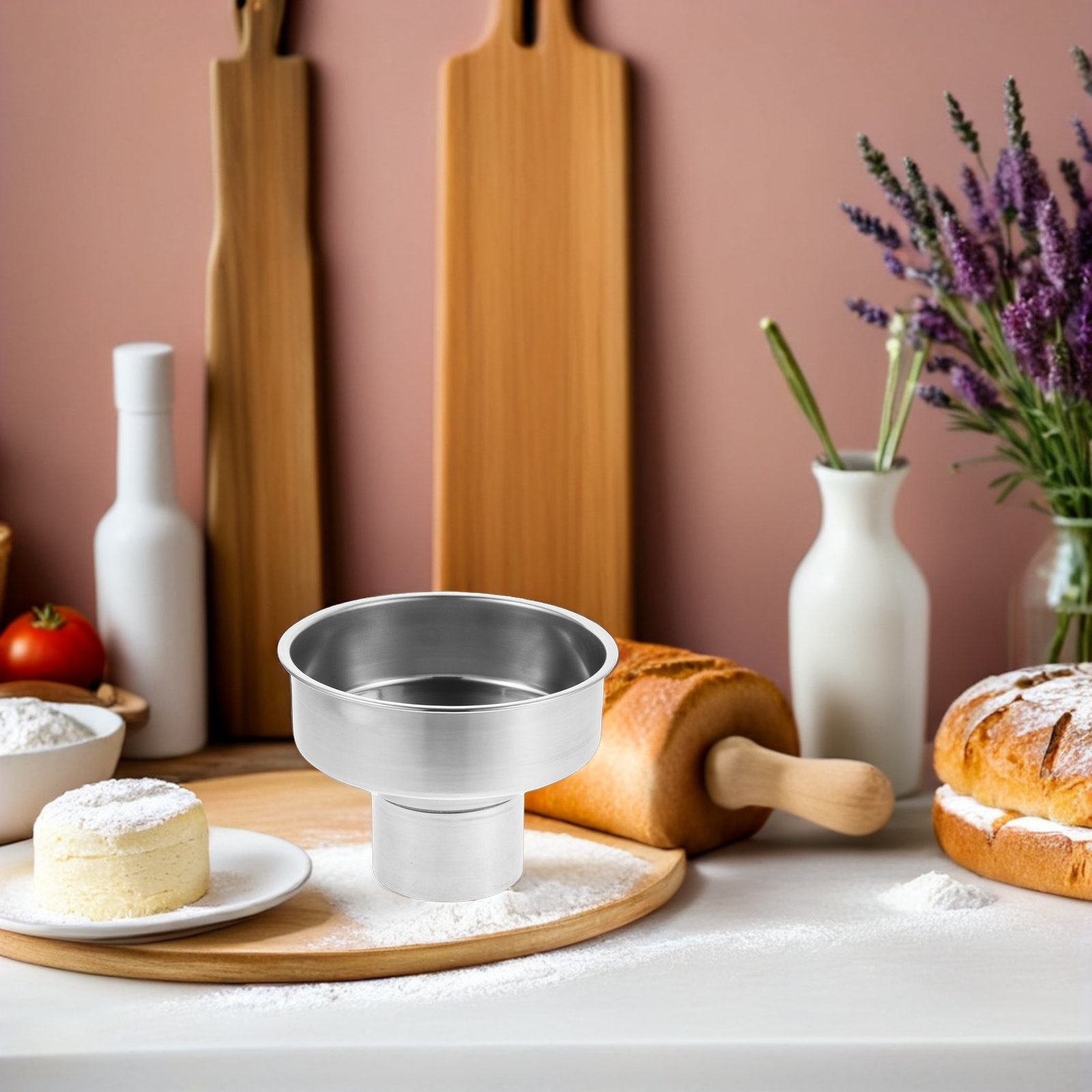 小麦粉用ファンネル、業務用ミキサー、ステンレス製広口キッチン - Commercial Kitchen For Baking のレビューと価格