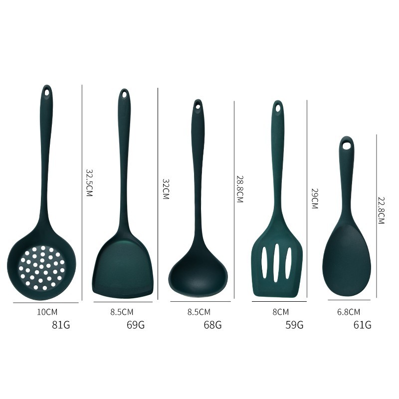 5 個の食品グレードのシリコーンキッチン用品セット耐熱性ノン - Offset Spatula Set のレビューと価格