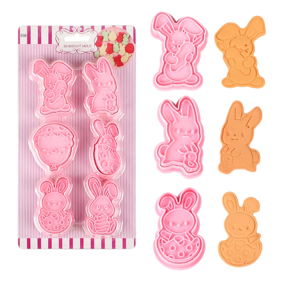 6 ピース/セットイースターバニークッキーカッターキッチンフ - Kitchen Accessories For Baking のレビューと価格