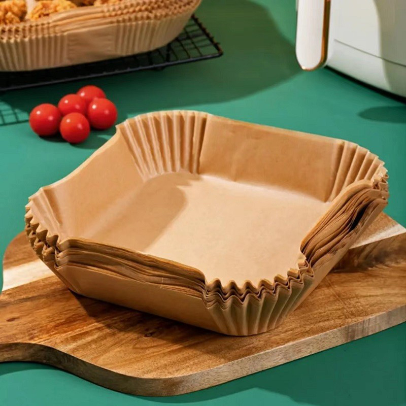 キッチン必需品：50枚入りノンスティック使い捨てエアフライヤ - Kitchen Essentials Baking Tray のレビューと価格