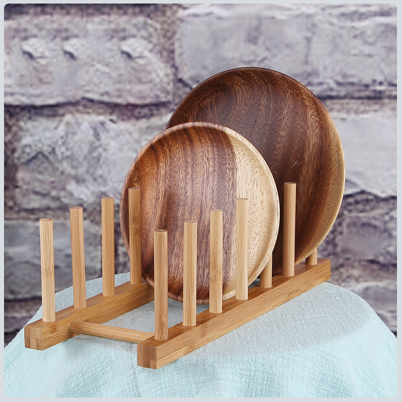 キッチン水切りラック皿ポット蓋竹ラック食器プレート乾燥水切り - Kitchen Baking Pan Organizer のレビューと価格