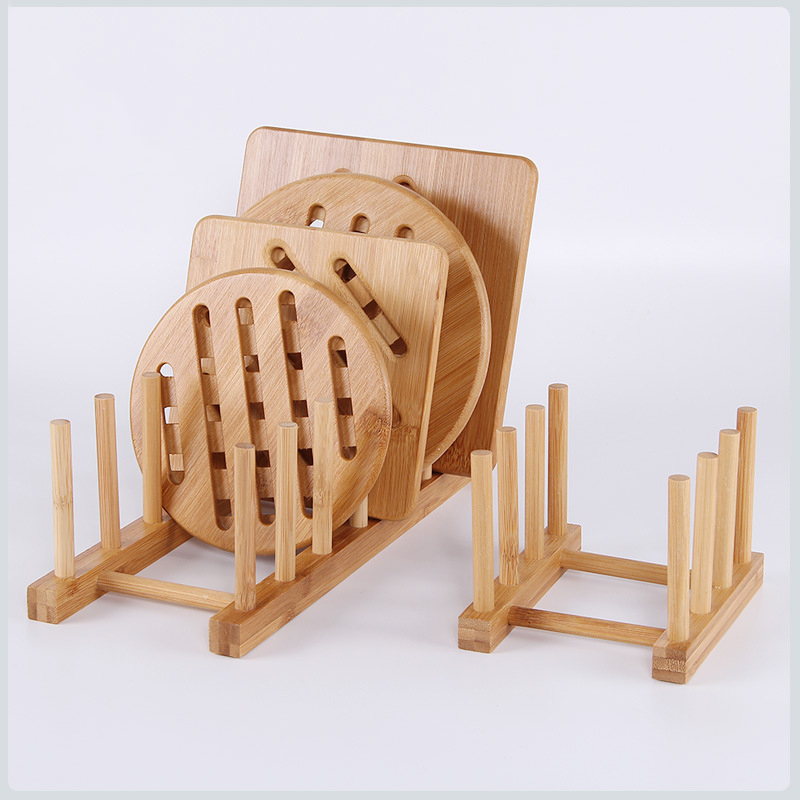 キッチン水切りラック皿ポット蓋竹ラック食器プレート乾燥水切り - Kitchen Baking Pan Organizer のレビューと価格