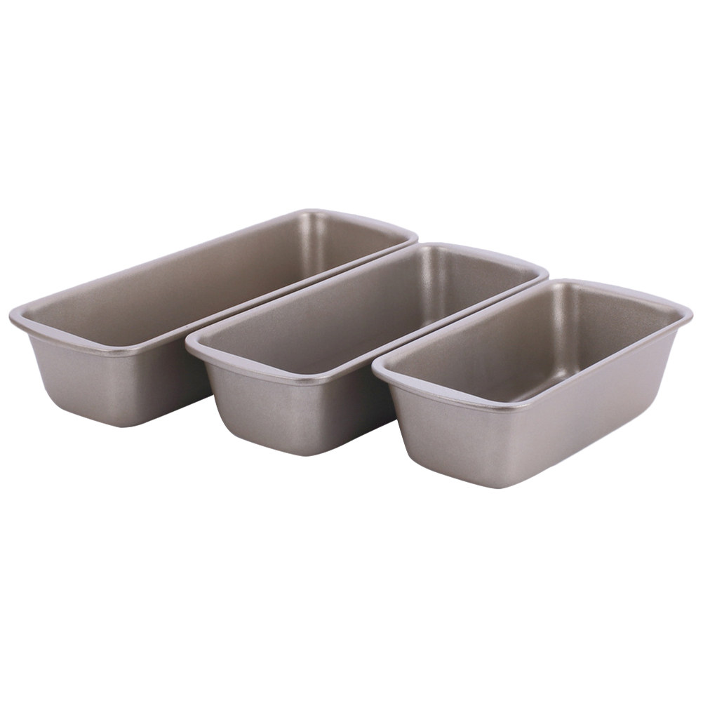 3個セット 長方形ローフパン 炭素鋼製 ノンスティック ベー - Kitchen Baking Pan のレビューと価格