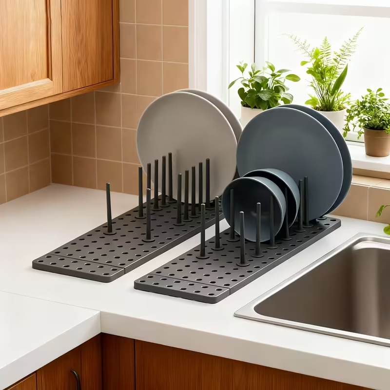 多機能キッチン引き出し収納ラック、プレート、カップ、鍋、鍋蓋 - Kitchen Baking Pan Organizer のレビューと価格