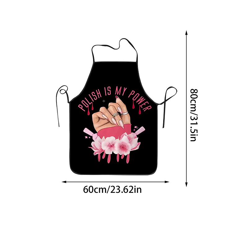 1 個ネイルアート印刷美容キッチン女性エプロン家庭用クリーニ - Kitchen Baking Cooking のレビューと価格