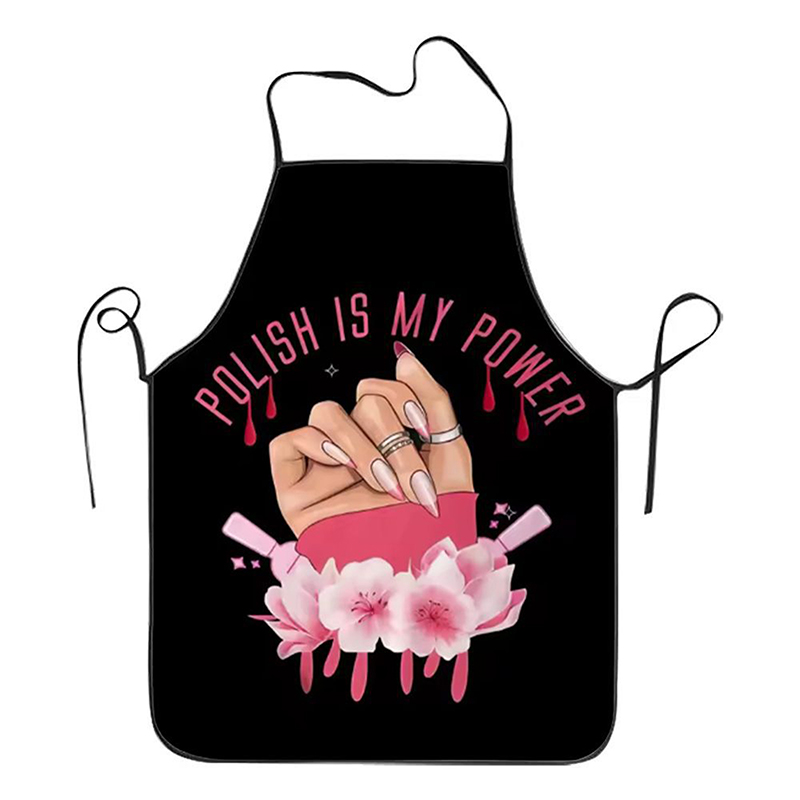 1 個ネイルアート印刷美容キッチン女性エプロン家庭用クリーニ - Kitchen Baking Cooking のレビューと価格