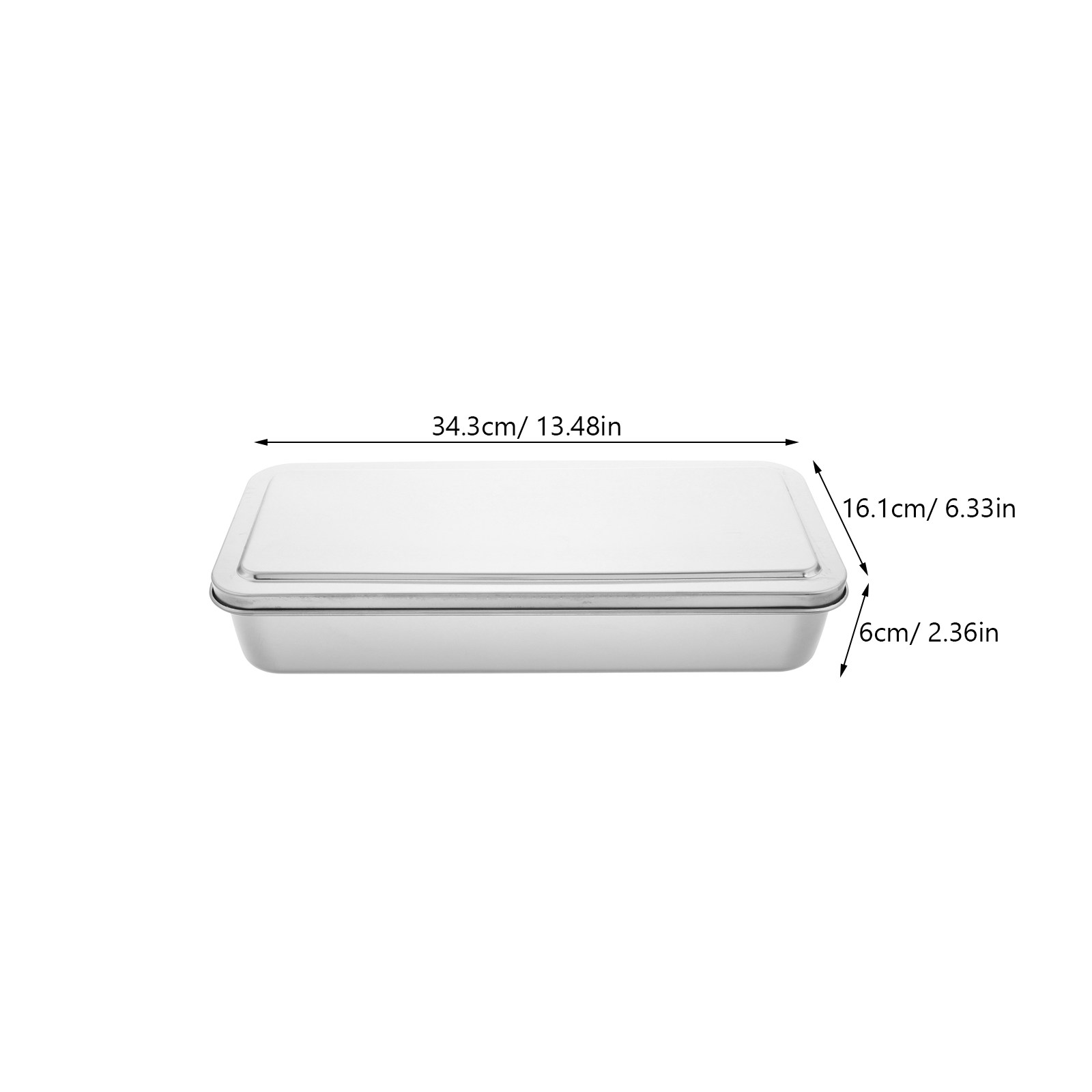 頑丈なステンレス製長方形ベーキングパン（蓋付き）ティラミス、 - Kitchen Baking Pan Storage のレビューと価格