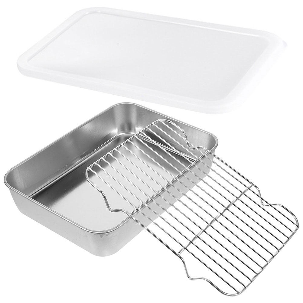 ステンレス製キッチン準備トレイ1セット、深型ベーキングパン、 - Kitchen Baking Pan Storage のレビューと価格