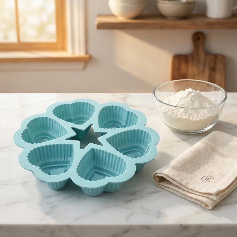 ノンスティックシリコンハート型ケーキ型 チョコレートやスポン - Kitchen Essentials Baking Tray のレビューと価格