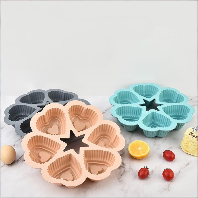 ノンスティックシリコンハート型ケーキ型 チョコレートやスポン - Kitchen Essentials Baking Tray のレビューと価格