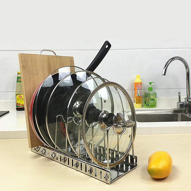 調節可能なステンレス製の引き出しと棚,調節可能なキッチン収納 - Kitchen Baking Pan Organizer のレビューと価格