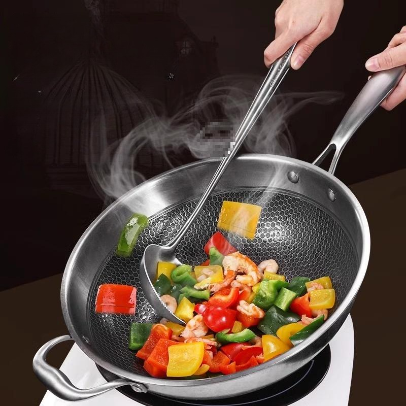 食品用ステンレス製中華鍋用スパチュラ、金属製キッチン用品、穴 - Offset Spatula Set のレビューと価格